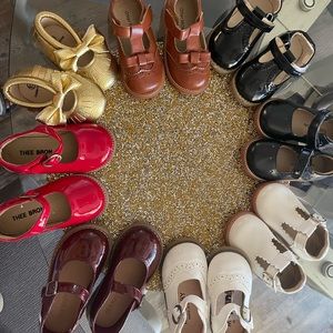 Little girl hard bottom shoes